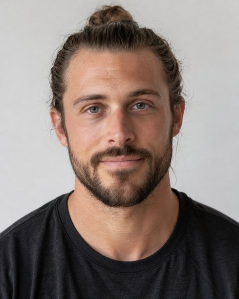 Male reference portrait used for the Survivor role